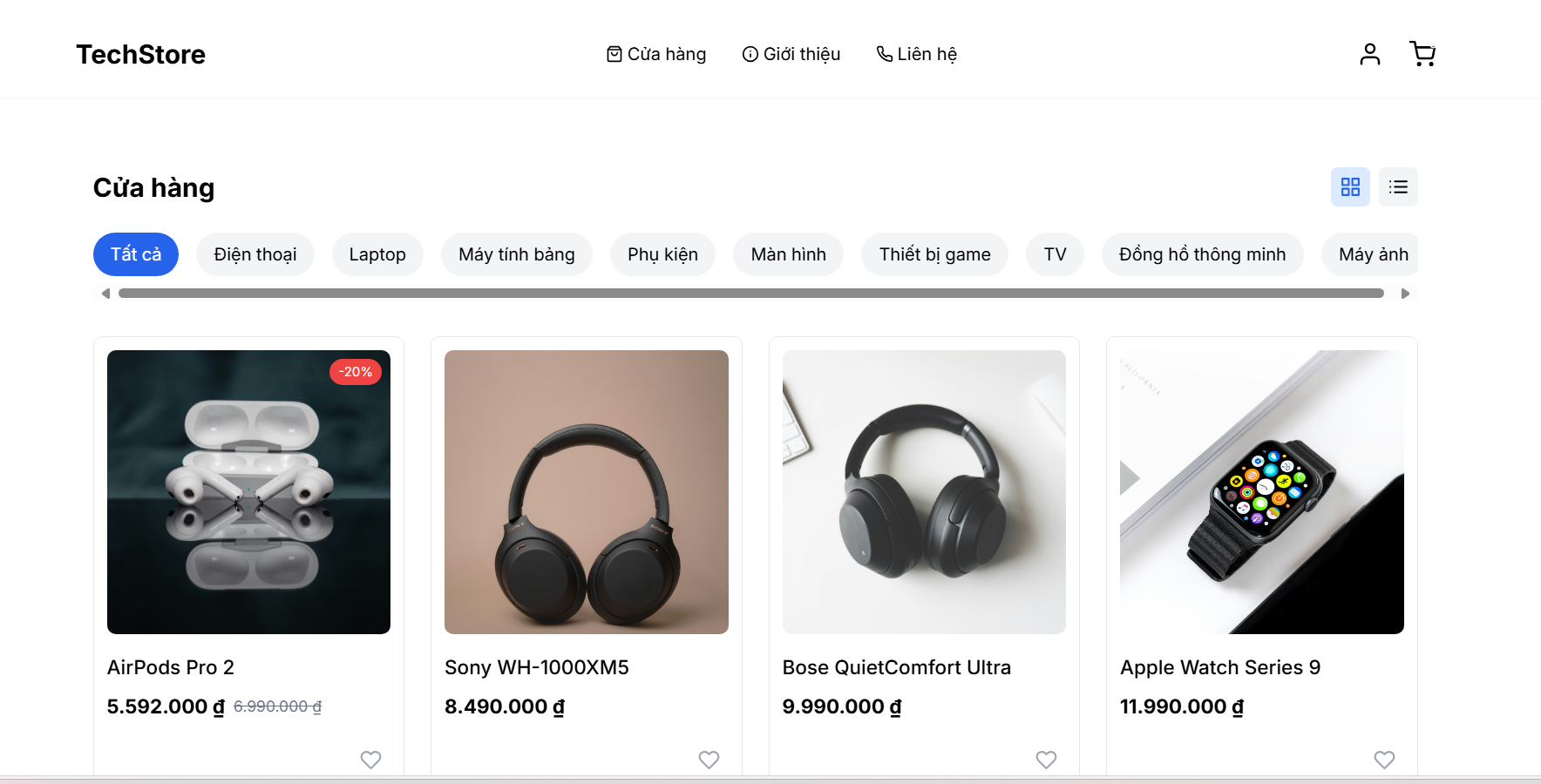 TechStore E-commerce Website